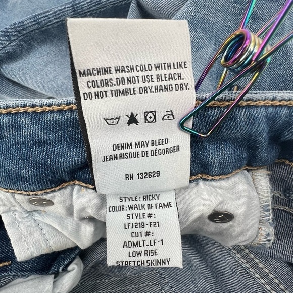 NWT Lovers And Friends Ricky Low Rise Skinny Star Denim Jeans Size 24 Women’s - Picture 8 of 11